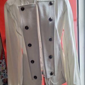 Tommy Hilfiger White Double-Breasted Blazer